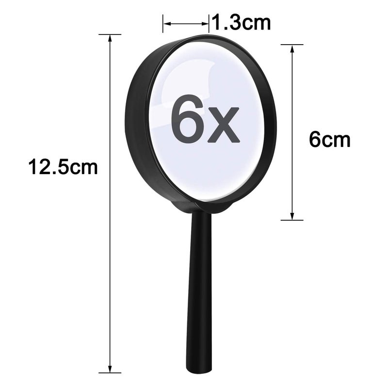 Elcoho 48 Pack Handheld Magnifier Plastic Magnifying Glass for Reading Jewelry Home Office Desk Accessories with Storage Bag - Image 2